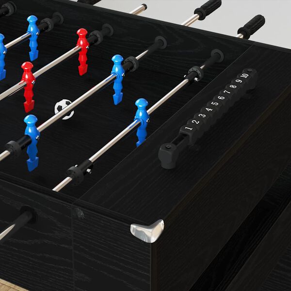 vidaXL Foosball laud Must Tamm 125 x 60,5 x 80 cm Tehispuit