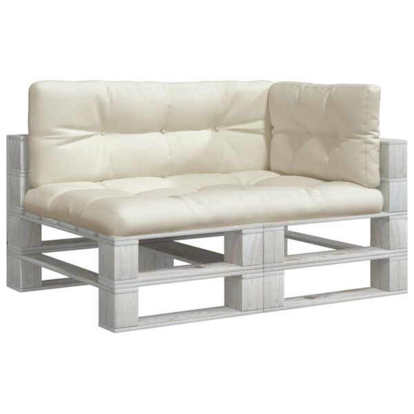 vidaXL euroaluse istmepadjad, 3 tk, kreemjas, kangas