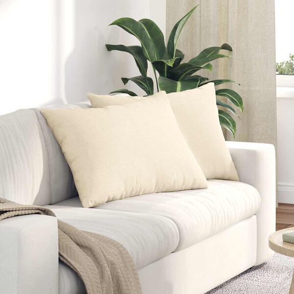 vidaXL Diivanipadjad 2 pcs cream 70 x 50 cm Korter kangas