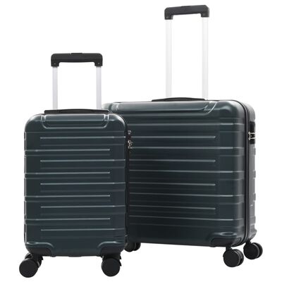 vidaXL kõvakattega kohver 2 tk, roheline ABS
