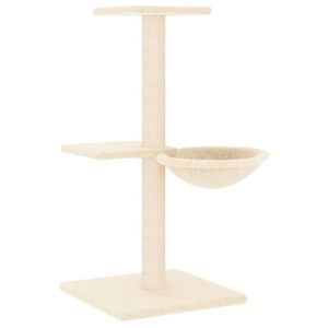 vidaXL kassimaja sisalk&ouml;itega kraapimispostidega, kreemjas, 72 cm