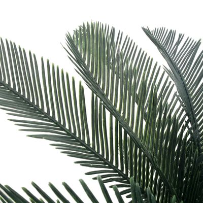 vidaXL kunsttaim sago palm lillepotiga, roheline, 125 cm