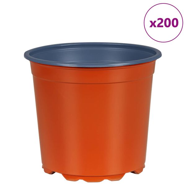 vidaXL Lillepott 200 pcs Keraamiline &Oslash; 15 x 13 cm Plastmass