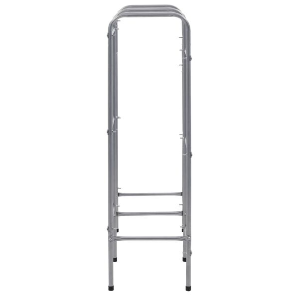 vidaXL hoiuriiul 6 kastile, hõbedane, 96 x 33 x 116 cm, teras