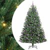 vidaXL Kunstlik kokkupandav j&otilde;ulupuu Roheline 240 cm PVC ja metall