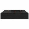 vidaXL Voodi hoiukohaga raam Must tamm 160 x 200 cm Tehispuit