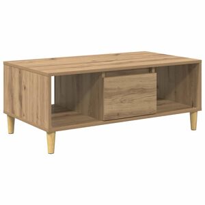 vidaXL Kohvilaud sahtliga K&auml;sit&ouml;&ouml;puu 90 x 50 x 26.5 cm Tehispuit