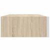 vidaXL sahtlitega seinariiulid, 2tk, tamm ja valge, 40x23,5x10 cm MDF