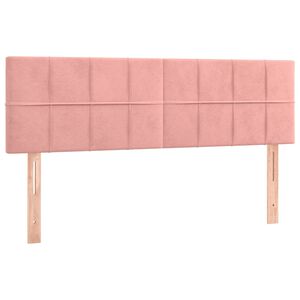 vidaXL voodipeatsid, roosa, 144x5x78/88 cm, samet