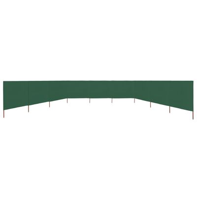 vidaXL tuulekaitse sein 9 paneelist, kangas, 1200 x 120 cm roheline