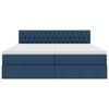 vidaXL Laos voodi madratsiga peaga Sinine 180 x 200 cm Kunstnahk