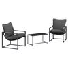 vidaXL Aia Diivanikomplekt 3 pcs Must ja Anthracite Teras