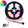 vidaXL LED Ribad 12 pcs Must ja l&auml;bipaistev 1200 mm Vask ja plastik