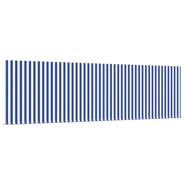 vidaXL K&auml;igukohandatav varikatus Sinine ja Valge 400 &times; 300 cm