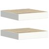 vidaXL seinariiulid, 2 tk, tamm ja valge, 23 x 23,5 x 3,8 cm MDF