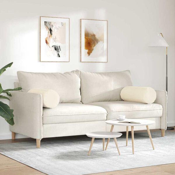 vidaXL Padjad 2 pcs cream &Oslash; 25 x 70 cm Korter kangas