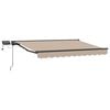 vidaXL Manuaalne varikatus LED-idega Beez ja Antrasiit 3 x 2,5 m