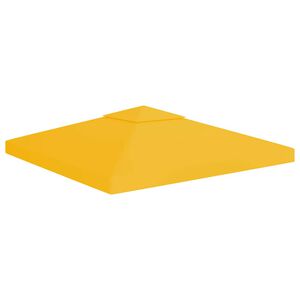 vidaXL kahekordne varjualuse katus 310 g/m&sup2; 3 x 3 m, kollane