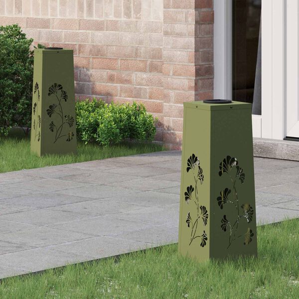 vidaXL P&auml;ikese LED k&auml;igutee tuli 2 pcs K&uuml;pset roheline