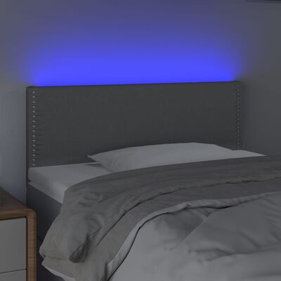 vidaXL LED-voodipeats, helehall, 80x5x78/88 cm, kangas