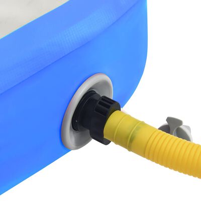 vidaXL täispumbatav võimlemismatt pumbaga 800x100x15 cm PVC sinine