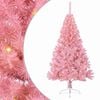 vidaXL Tehis pre-lit j&otilde;ulupuu koos 150 LED-iga Roosa 150 cm PVC