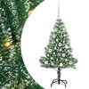 vidaXL Kunstlik j&otilde;ulupuu lumeja fluffiga koos LED-valgusega 120 cm
