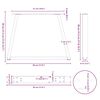vidaXL kohvilaua jalad, V-kujulised, 2 tk, naturaalne teras, 30 x (30&ndash;31,3) cm, teras