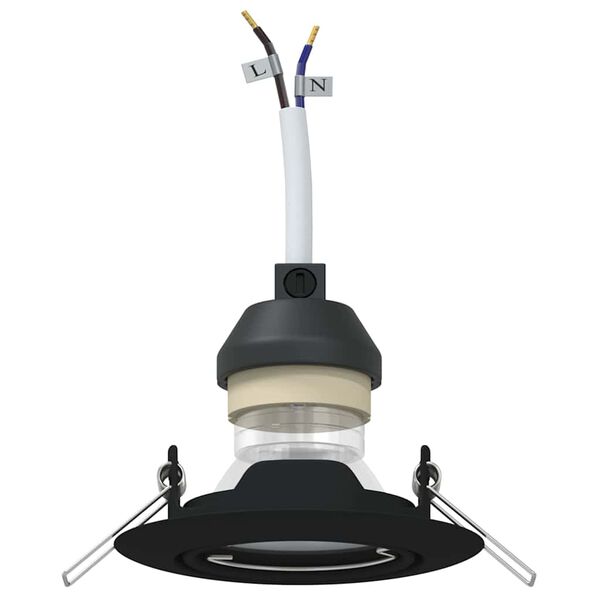 vidaXL Spotivalgus 12 pcs Must 9 x 9 x 2.5 cm Metall