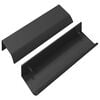 vidaXL K&auml;epide 2 pcs Must 120 x 39.6 x 17 mm Alumiinium