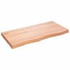 vidaXL seinariiul, helepruun, 100 x 50 x (2-6) cm, t&ouml;&ouml;deldud tammepuit