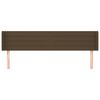 vidaXL voodipeats servadega, tumepruun, 183x16x78/88 cm, kangas