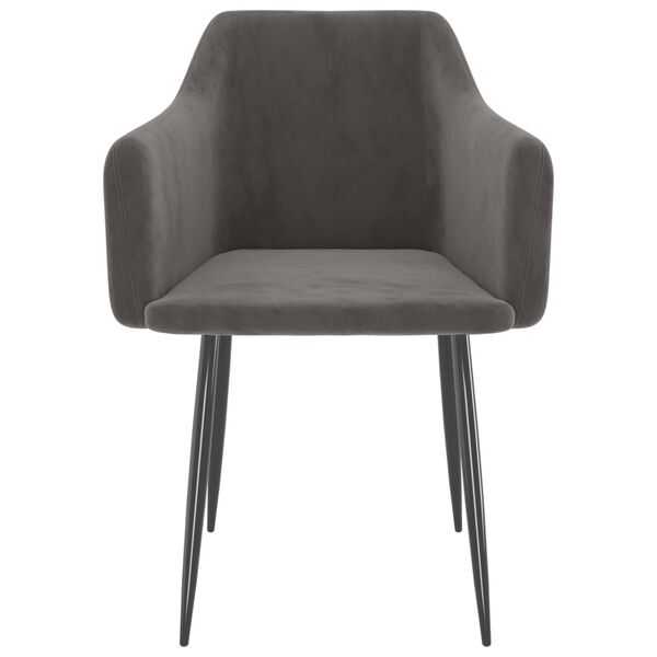 vidaXL s&ouml;&ouml;gitoolid 2 tk, tumehall, samet