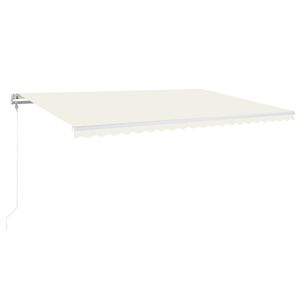 vidaXL automaatselt sisset&otilde;mmatav varikatus, 500x350 cm, kreemjas