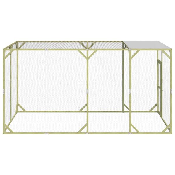 vidaXL kanakuut, 200x400x200 cm, immutatud m&auml;nnipuit