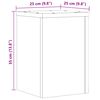 vidaXL taimealused 2 tk, vana puit, 25x25x35 cm, tehispuit