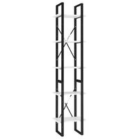 vidaXL 5-korruseline raamaturiiul, valge, 40x30x175 cm, tehispuit