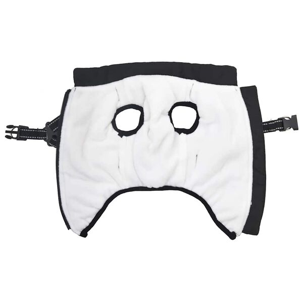 vidaXL koeramantel rakmetega veekindel peegeldav, must, L28