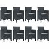 vidaXL Aia s&ouml;&ouml;gilaudade komplekt 9 pcs Antratsiit Pol&uuml;prop&uuml;leen