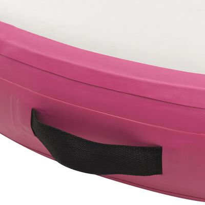 vidaXL täispumbatav võimlemismatt pumbaga 100x100x20 cm PVC roosa