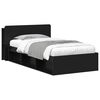 vidaXL Voodiraam ladustamisega peaga Must 75 x 190 cm Tehispuit