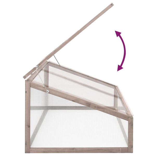 vidaXL kasvuhoone, hall, 110 x 58,5 x 39 cm, nulupuit