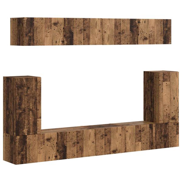 vidaXL Telerikapi komplekt 5 pcs Vana puit Tehispuit