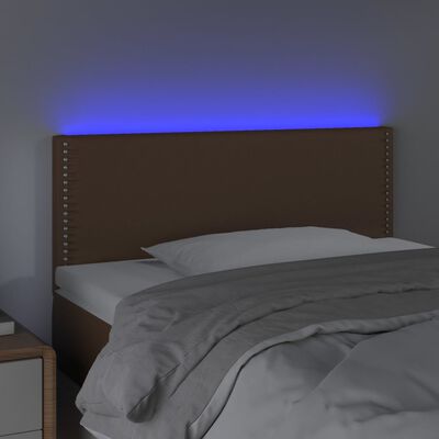 vidaXL LED-voodipeats pruun 80x5x78/88 cm kunstnahk