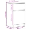 vidaXL öökapid 2 tk, betoonhall, 39x35x65 cm, tehispuit