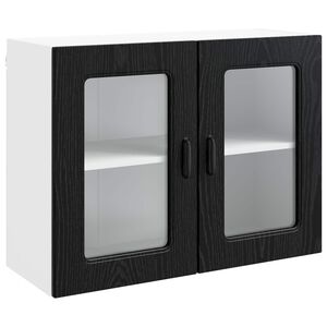 vidaXL N&otilde;udepesumasina paneel Kalmar Must tamm 80 x 31 x 60 cm