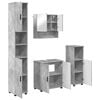 vidaXL Vannitoa m&ouml;&ouml;bleset uksega 4 pcs Betoonhall Tehispuit & Metall