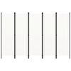 vidaXL 5 paneeliga ruumijagaja, valge, 250 x 180 cm