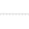vidaXL aiapiire odaotsaga, terasest, 1603,5 x 80 cm, must