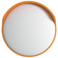 vidaXL kumer õue liikluspeegel, oranž, Ø30 cm, polükarbonaat